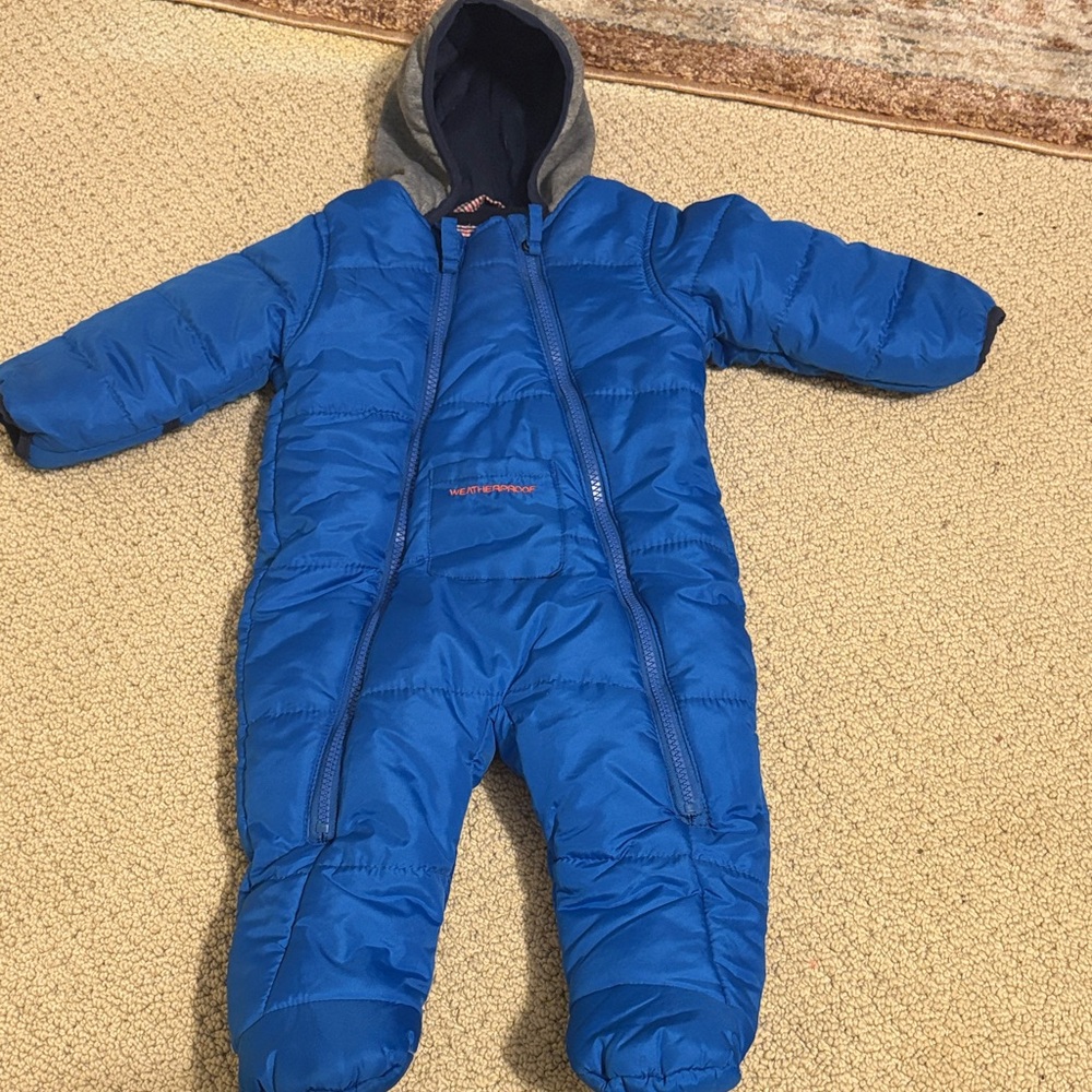 Weatherproof Blue Hooded Snowsuit